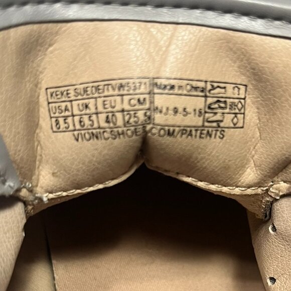 Vionic Gray Comfort Lace Up Sneakers Sz 8 1/2 - Picture 4 of 4